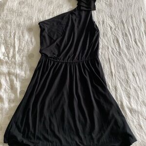 Express off shoulder black dress- above the knees